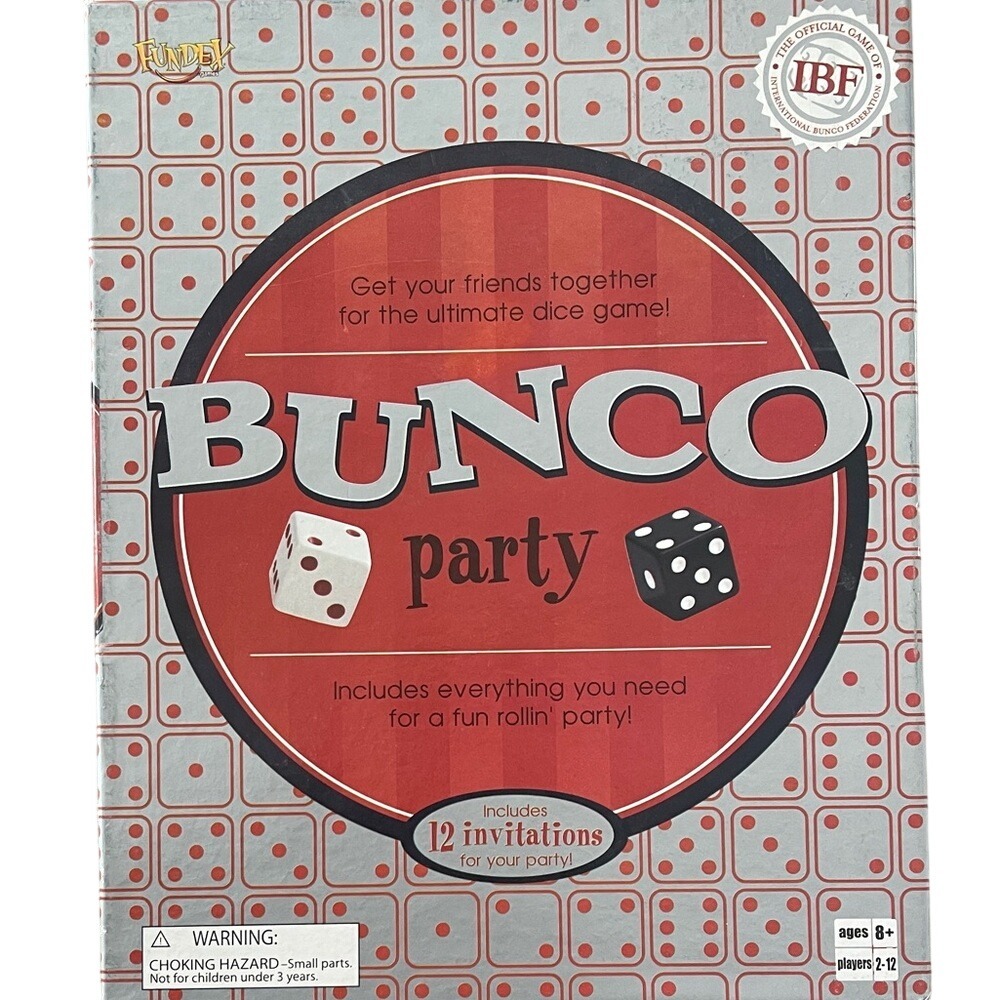 Fundex‎ Bunco Party Dice Game Set With Party Invitations